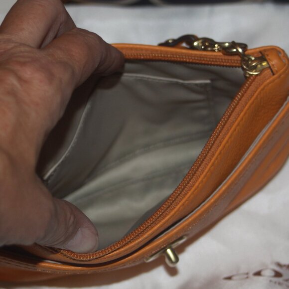 COACH F25184 Linear Stripe Satchel Purse SUPER RARE with Wallet and wristlet - Picture 7 of 10